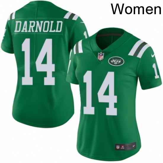 Womens Nike New York Jets 14 Sam Darnold Limited Green Rush Vapor Untouchable NFL Jersey